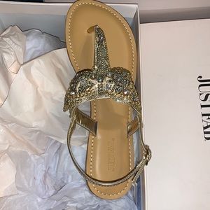 Embellished  flat sandal